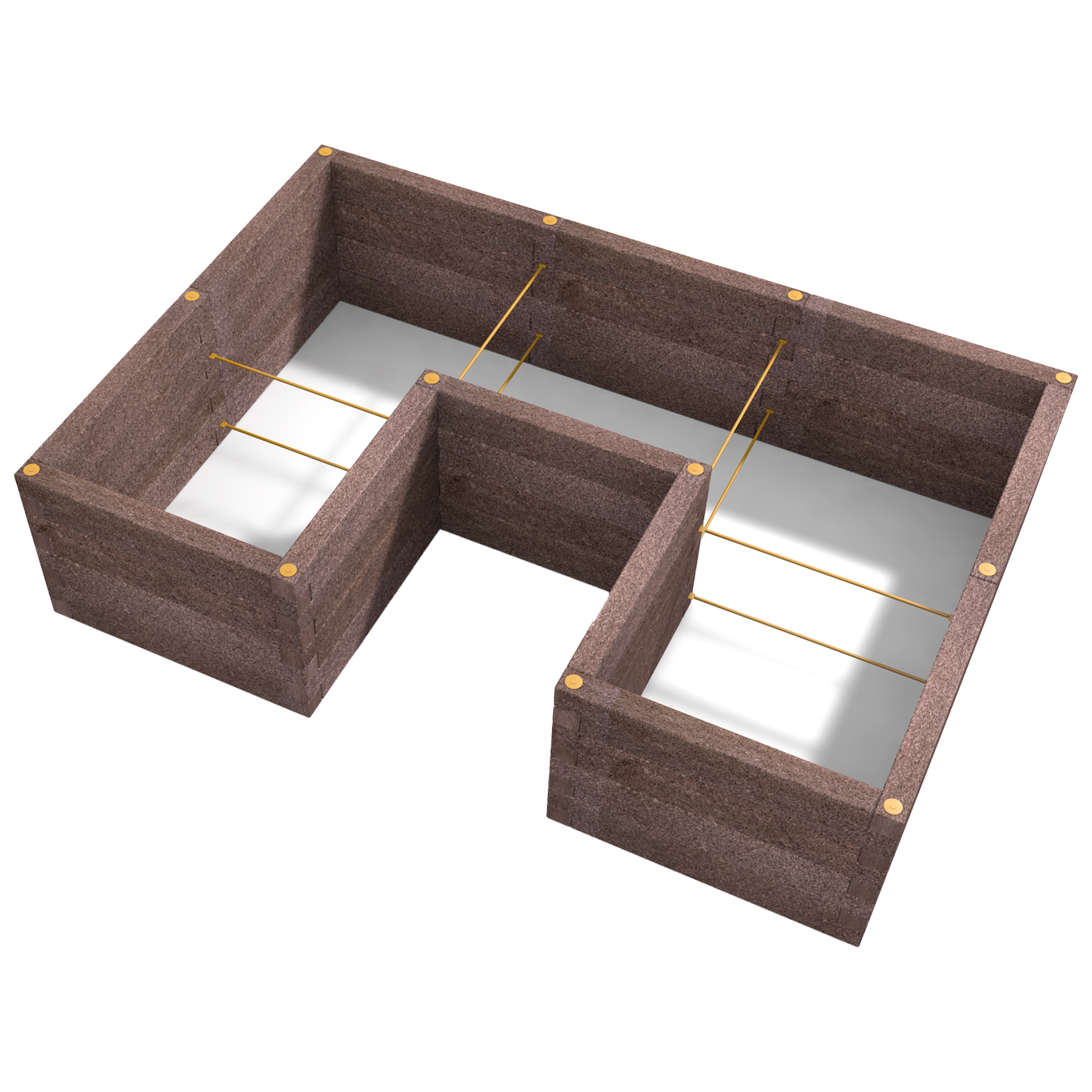 Magaságyás U alakzat barna