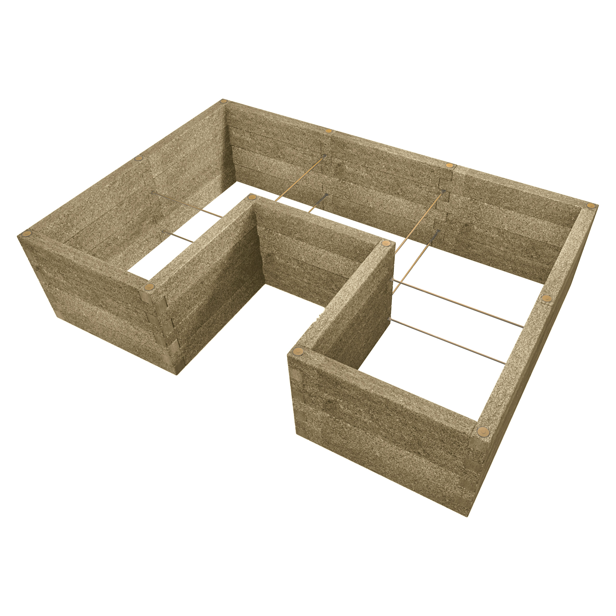 Magaságyás U alakzat sárga