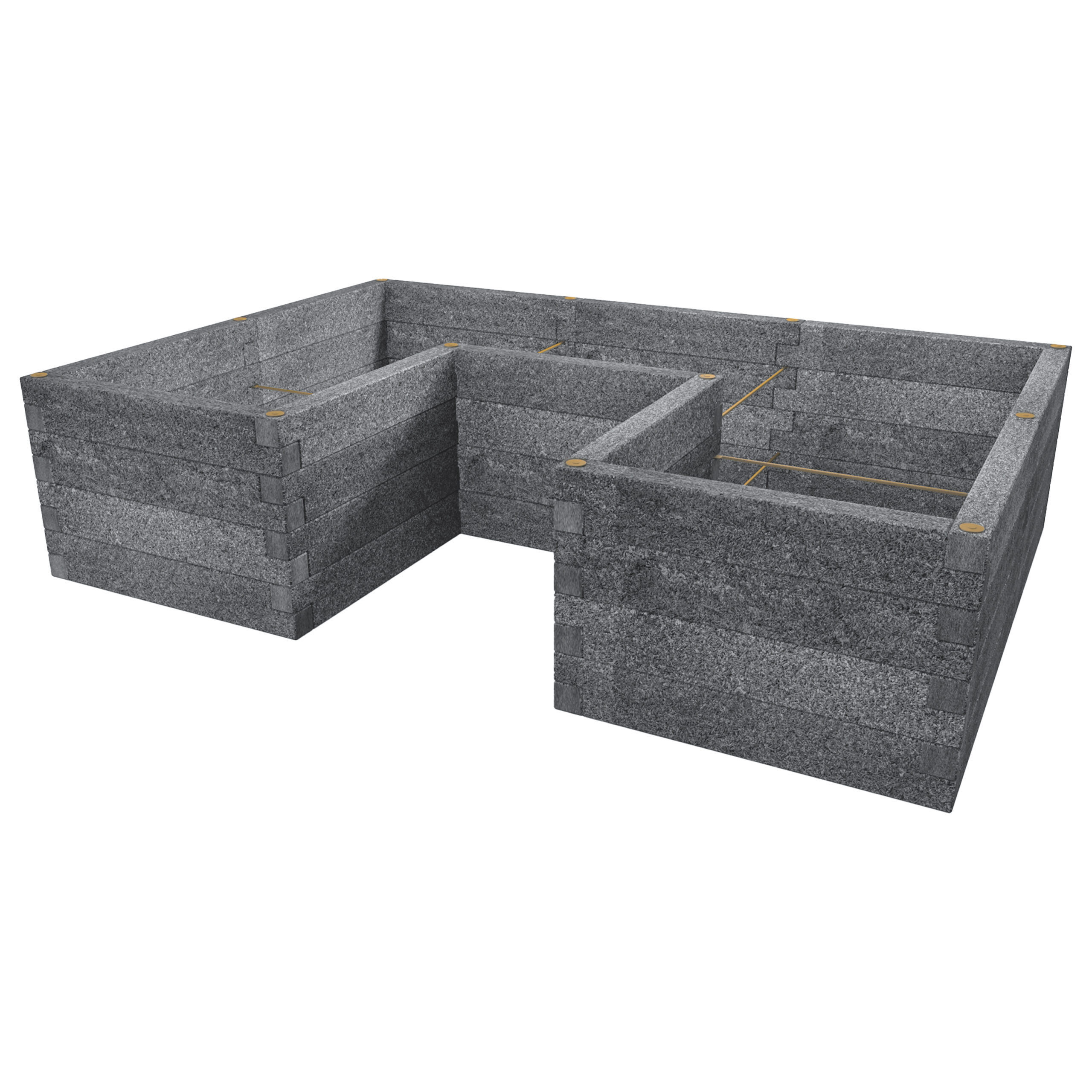 Magaságyás U alakzat szürke