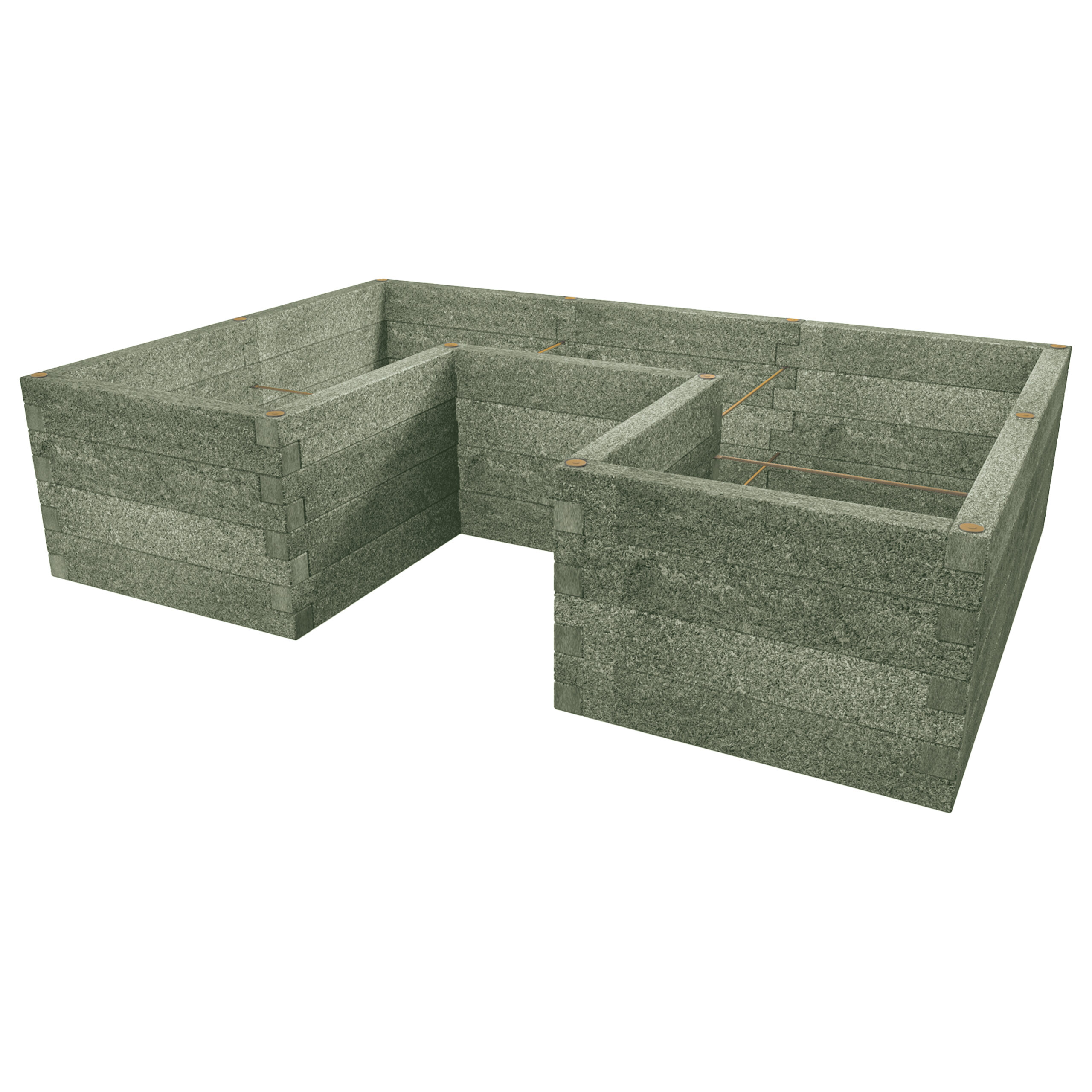 Magaságyás U alakzat zöld